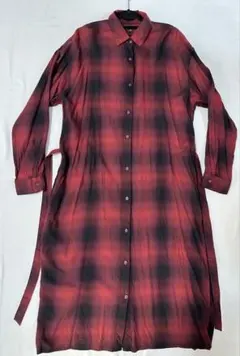 UNIQLO ユニクロ　フランネルチェックシャツワンピース