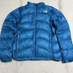美品ノースフェイス　マグネアコンカグア　ダウンジャケットレディースL 水色
