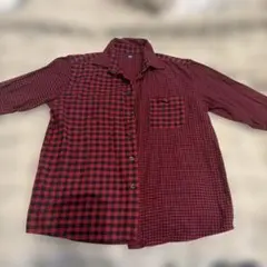UNIQLO 長袖シャツ チェック柄 レッド ブラック