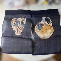 小島悳次郎　Tokujiro Kojima 作　麻　のれん　スペインの壺 小島悳次郎 Tokujiro Kojima 作 麻 のれん スペインの壺 - メルカリ