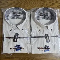 marie claire アイロンシャツ 43 半袖　ベージュ 2枚セット