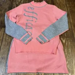 efficace バイカラーモックネックニット＆スカートセット　セットアップ