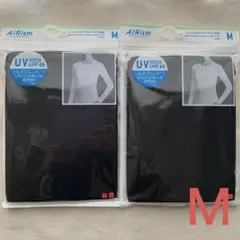 【新品】ユニクロ エアリズム UVカット クルーネック シルクブレンド M2枚