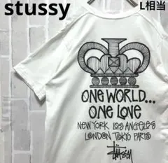 ステューシー 半袖 Tシャツ ワールドツアー ONE WORLD M メキシコ製