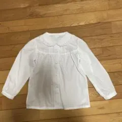 【TH06】えり付きブラウス 白 110cm