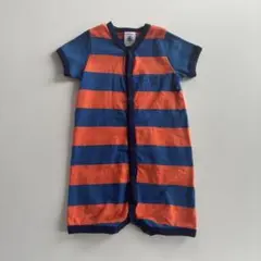 プチバトー ボーダー ロンパース 6m/67cm