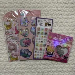 【新品】ハローキティ ウォーターシール おはじきシール タイルシール 4枚セット