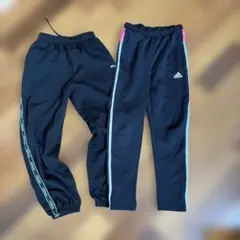 adidas keapa セット　150ブラックジャージ サイドストライプ