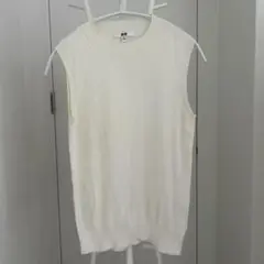 UNIQLO ユニクロ コットン ノースリーブ ニットベスト Mサイズ