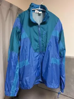90s/銀タグ　NIKE ナイキ ナイロンジャケット M 青 緑 切替⁠