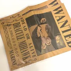 【折有り】 ワンピース A3 手配書ポスター ミホーク クロコダイル 2点セット