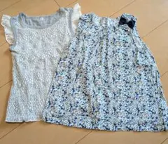ノースリーブタンクトップ2点セット 120cm