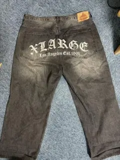 XLARGE エクストララージ デニムパンツ ジーンズ ブラック ワイド
