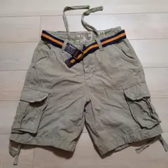 Abercrombie＆Fitch　ワイドカーゴショーツ　ベルト付き　34インチ