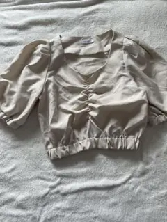 aquaiast ベージュ 五分袖 トップス M