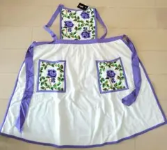 ホットマン タオルエプロン 花柄 シェニール織 フェイラー 白 アルパロ