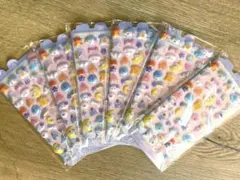 ボンボンドロップシール　まとめ売り　ぷくぷくシール　6枚セット　クリスマス