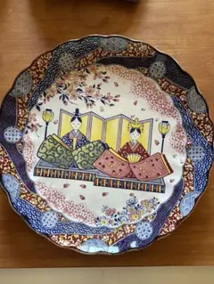 丸越陶器 飾り皿 縁起物 結び文 扇文様 - メルカリ