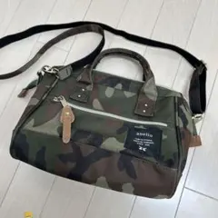 【anello】迷彩 ハンドバッグ ショルダー付き