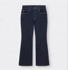 GU ミドルライズフレアジーンズ丈短め