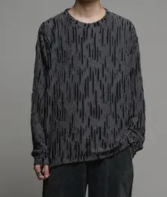 casper john　楊柳ロンT　グレー　sサイズ