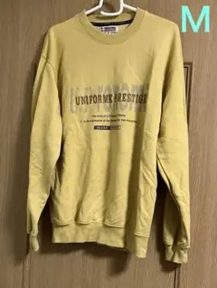 メンズ　トップス　トレーナー　長袖　サイズＭ　イエロー　中古品