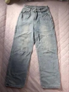 ワイドデニムパンツ ライトブルー レディース ベトナム製