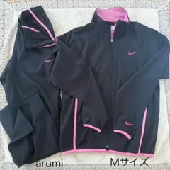 【美品】ジャージ上下セットM 黒×ピンクNIKE DRI-FIT