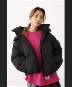 RODEO CROWNS黒 フード付きダウンジャケット ロデオクラウンズ