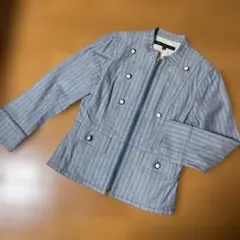 再値下げMARC BY MARC JACOBS ストライプノーカラージャケット6のサムネイル