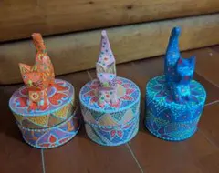 インドネシア バリ島 猫 小物入れ