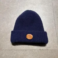 IL BISONTE ニット帽　ビーニー　帽子　アクリル　紺　ネイビー　日本製
