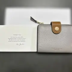 TORY BURCH 二つ折り財布 グレー/ブラウン