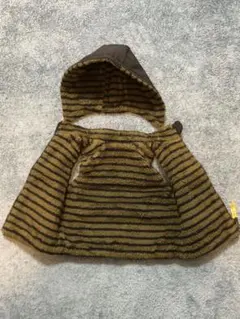 【冬用ベスト】BeBe ブラック100cmフード取外し可 リバーシブル