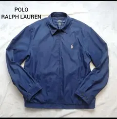 ポロ　ラルフローレン スイングトップ ネイビー 裏地チェック サイズM