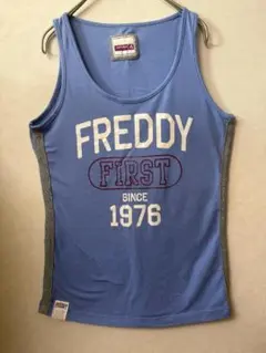 #4050 FREDDY フレディ タンクトップ ブルー系 ロゴ入り Sサイズのサムネイル