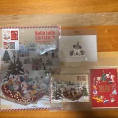ディズニーリゾートクリスマス　クリアファイル　 ポストカードセット
