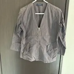 mystic ノーカラージャケット グレー