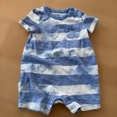 baby Gapブルータイダイストライプロンパース 6-12ヶ月 70cm