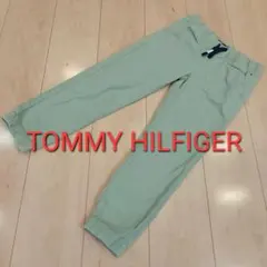 訳あり TOMMY HILFIGER カーキ 長ズボン トミー 128 130