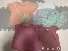 80 女の子　半袖トップス　4点　まとめ売り