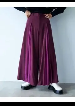HARE　BOXタックワイドパンツ 　ボルドー　Fサイズ　美品　秋服　モード