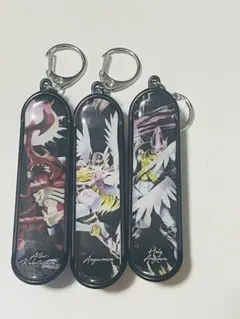 【稀有】數碼寶貝 滑板鑰匙圈 三個一組