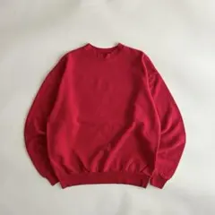 短丈Mサイズ 00sビンテージ 初期 Hanes クルーネック無地スウェット 赤