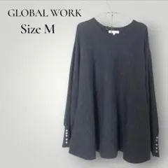 GLOBAL WORK グローバルワーク ニット フレア プルオーバー M
