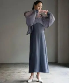 GIRL バックリボン シアー ショート丈 ブラウス キャミワンピ オケージョン