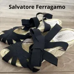 Salvatore Ferragamoの黒のレースアップのエスパドリーユのサムネイル