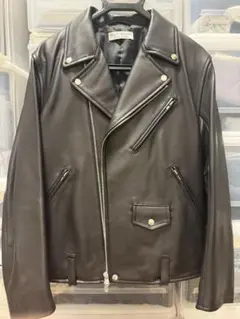 新品 BEAUTY&YOUTH ブラックM ダブルライダースジャケット