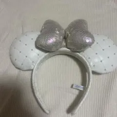 ディズニー パールキルティング カチューシャ ホワイト