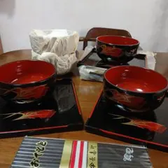 【3月7日迄セール】角盆付きどんふり揃　箸付き